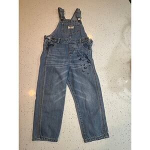 OSH KOSH B'GOSH DENIM OVERALLS BUTTERFLY DETAIL TODDLER GIRL  SIZE 4T